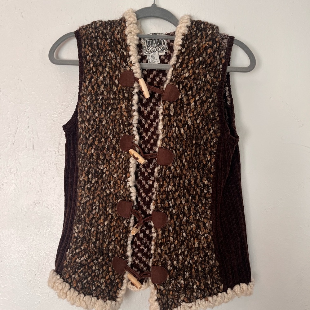 Curio Brown and Cream Women's Vest